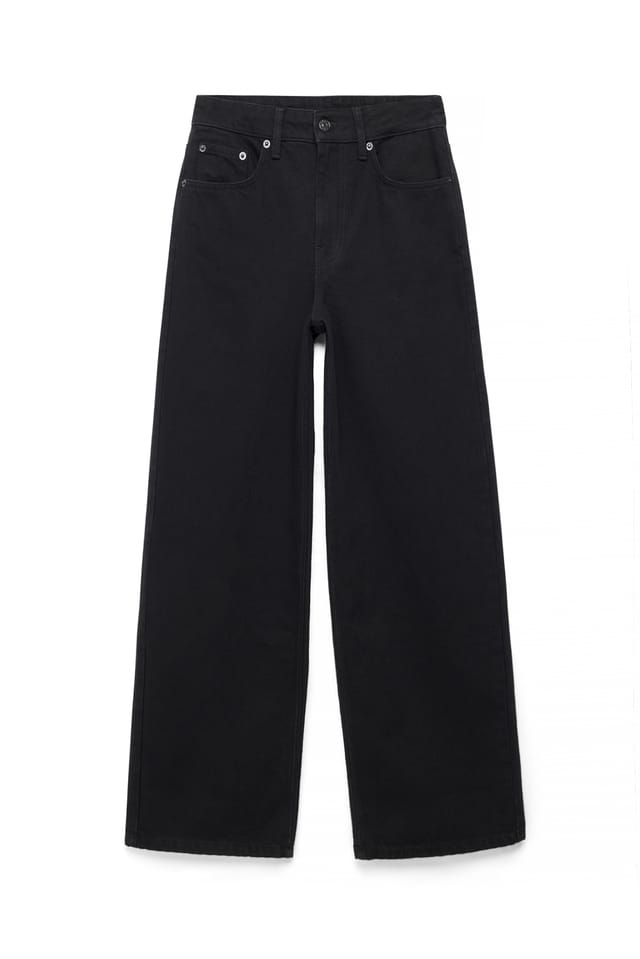 Black Alley High Waist Wide Jeans