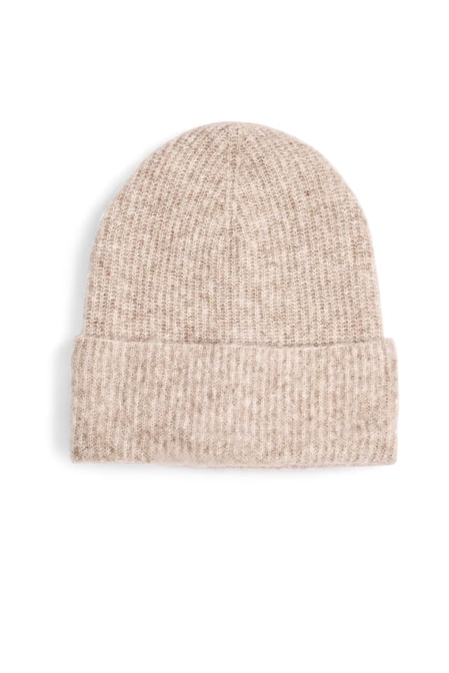Beige Alpaca Blend Beanie