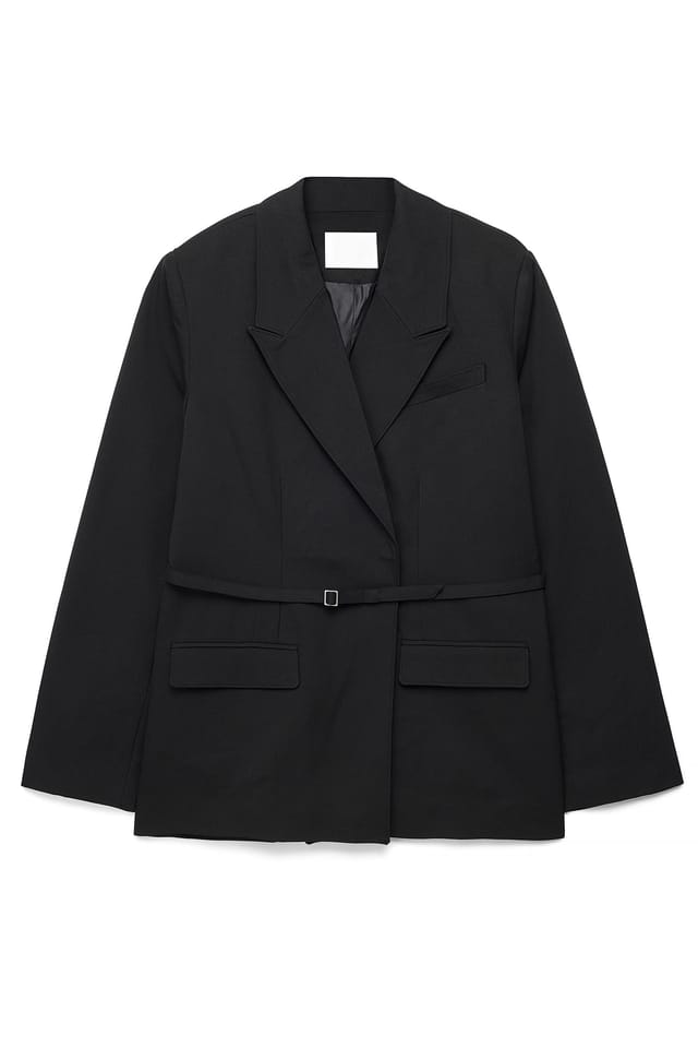 Black Blazer classique avec ceinture
