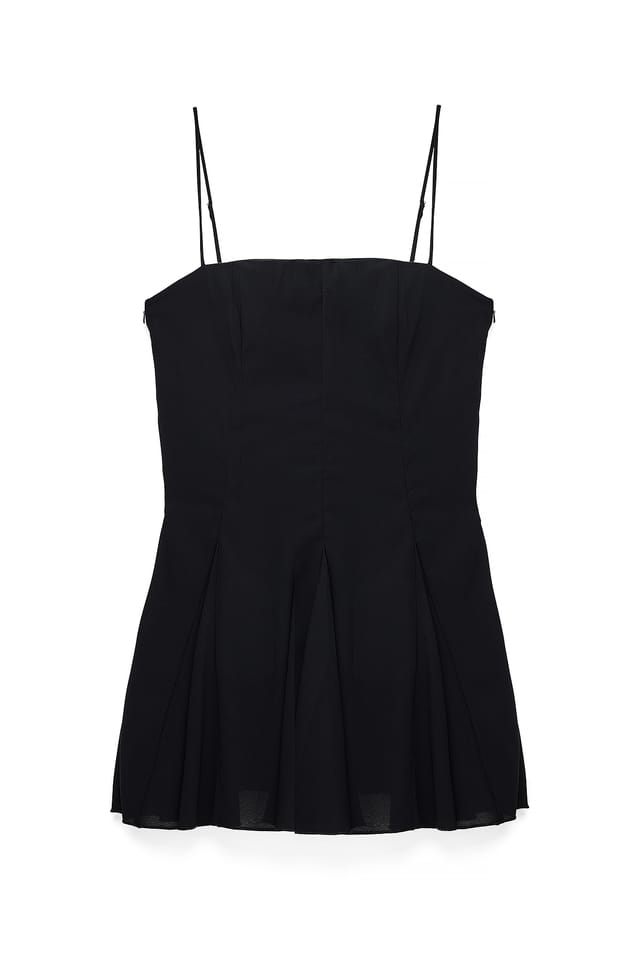 Black Minikleid mit Chiffonschal