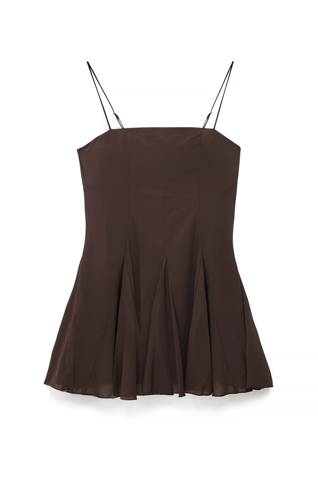 Brown Minikleid mit Chiffonschal