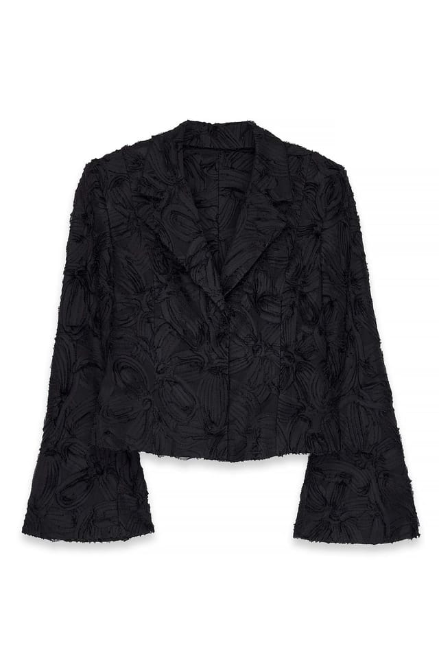 Black Fitted Structured Blazer