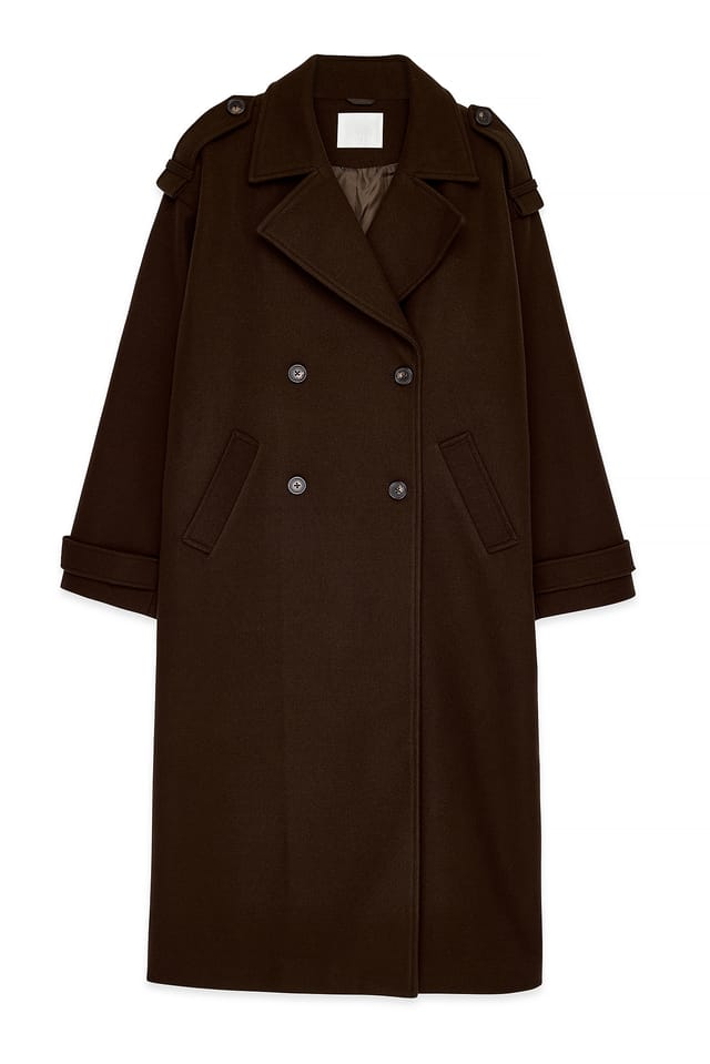 Brown Oversize-Trenchcoat