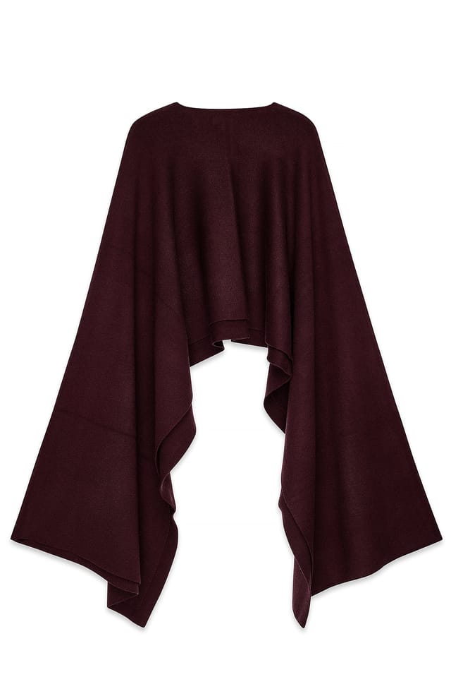 Wine Oversize-Strickcape