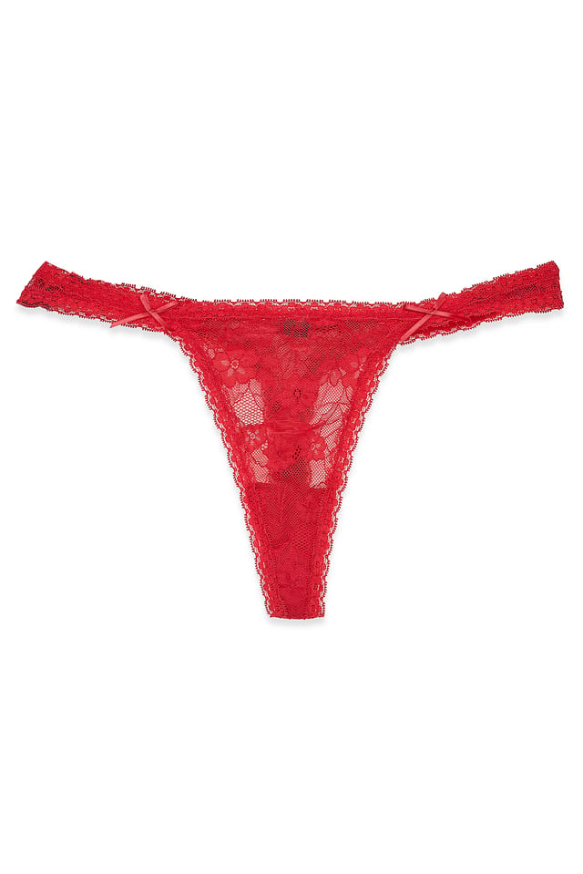 Soft Red Spitzen-String
