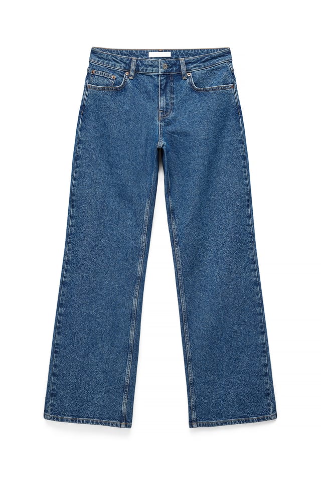 Mid Blue Lane Low Waist Jeans