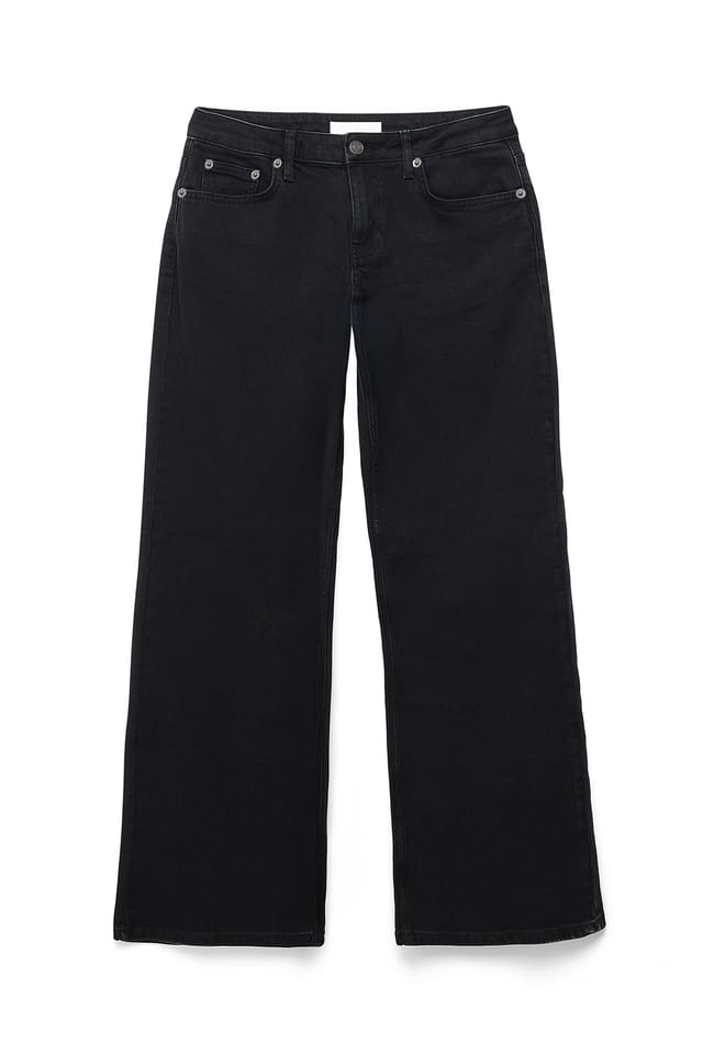Washed Black Lane Low Waist Jeans