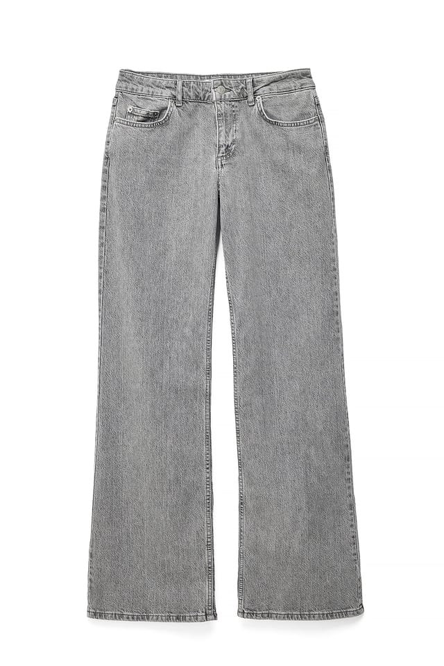 Light Grey Jeans med låg midja