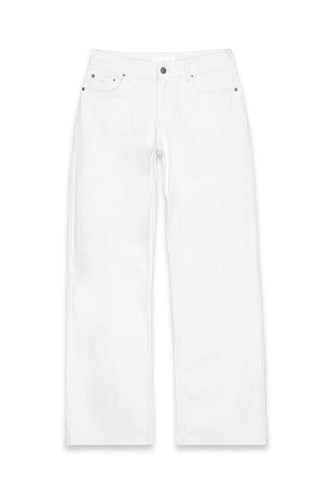 White Jeans med låg midja