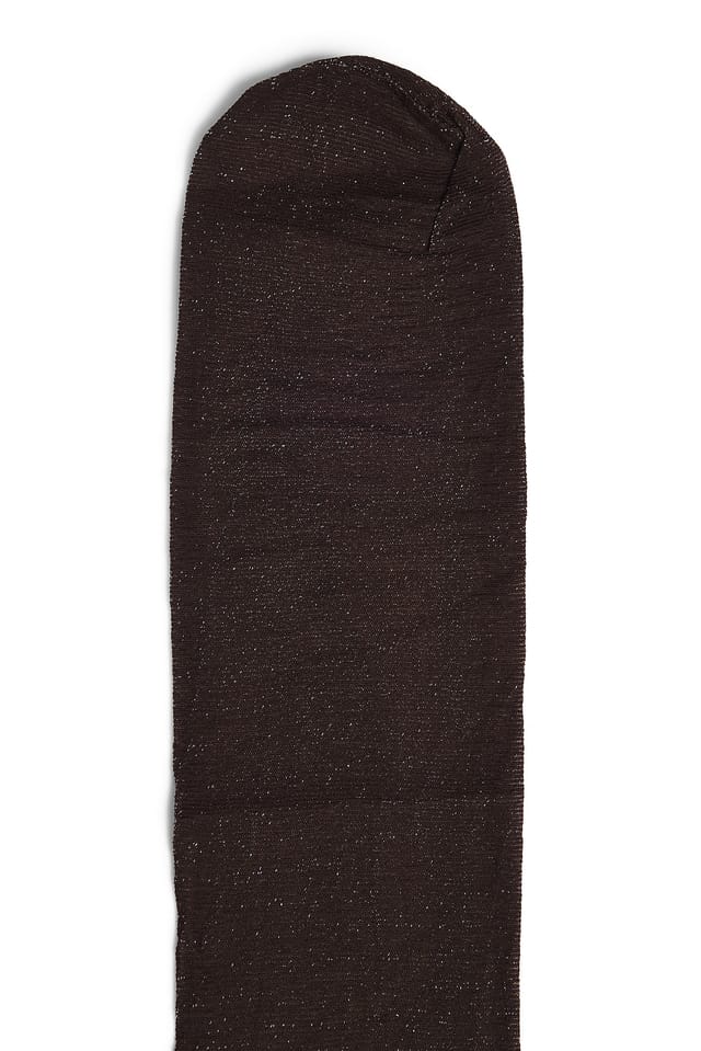 Brown Lurex-Strumpfhose