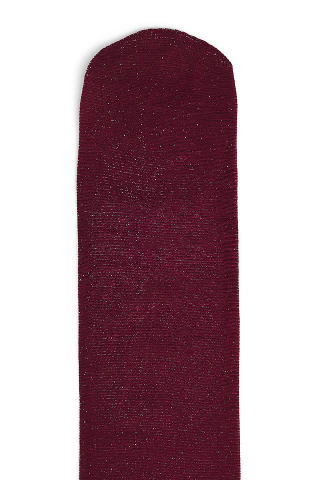 Wine Red Lurex-Strumpfhose