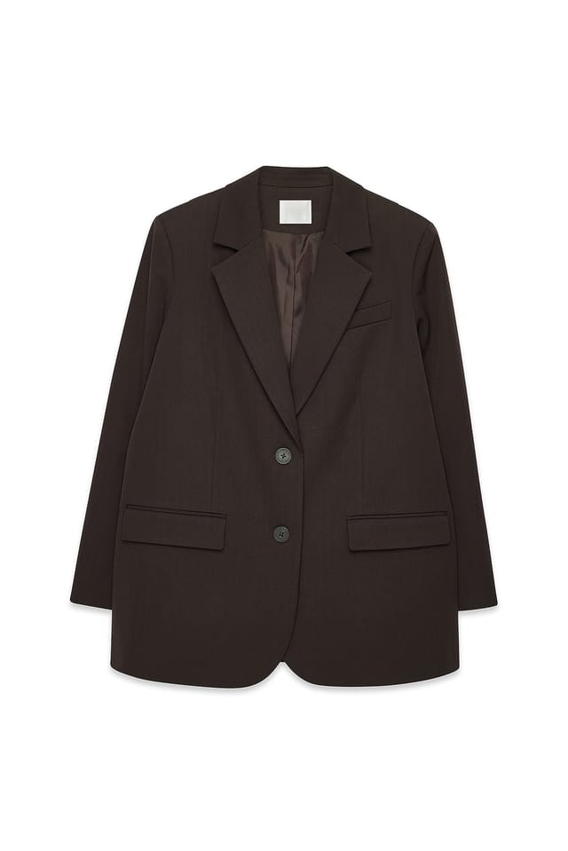 Brown Maxi Oversized Blazer
