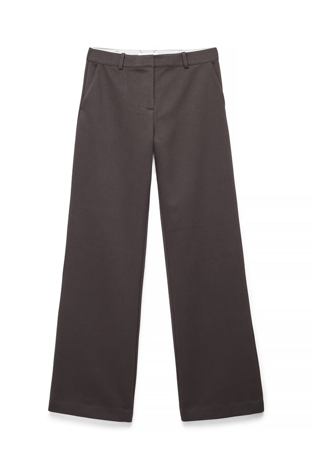 Brown Schlaghose aus Twill mit mittlerer Taille