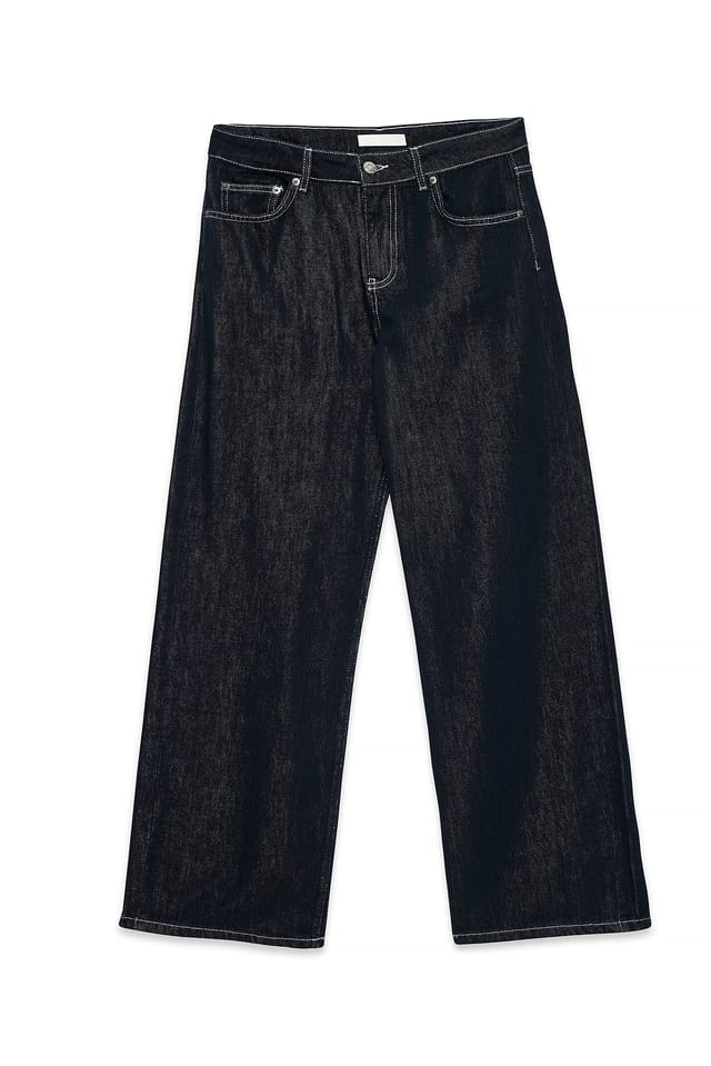 Rinse Wash Mjuk denim med mellanhög midja