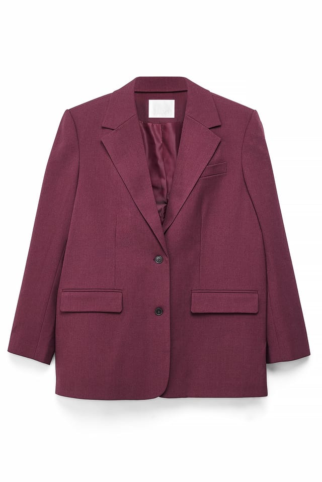 Burgundy Oversized Blazer