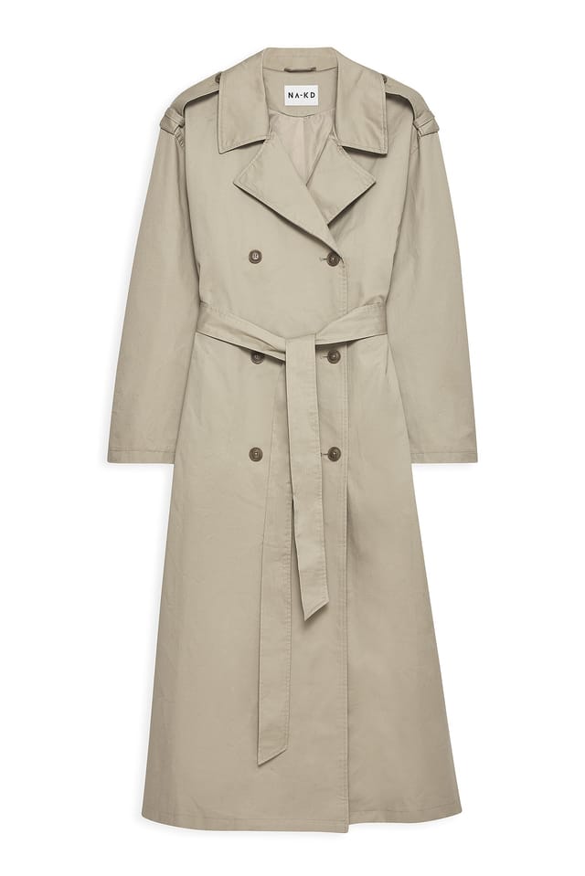 Beige Oversize-Trenchcoat