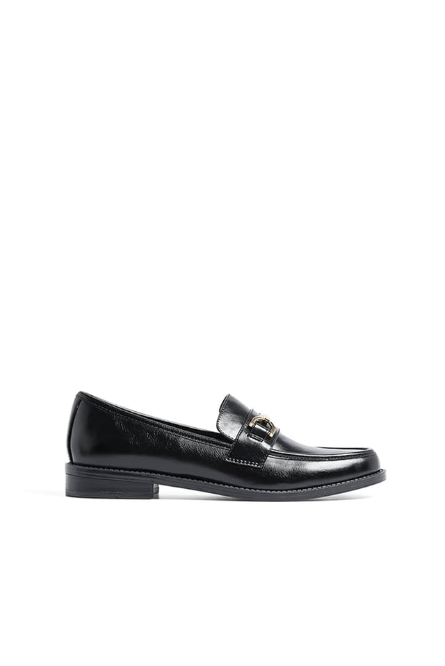 Black Loafer mit runder Zehenpartie