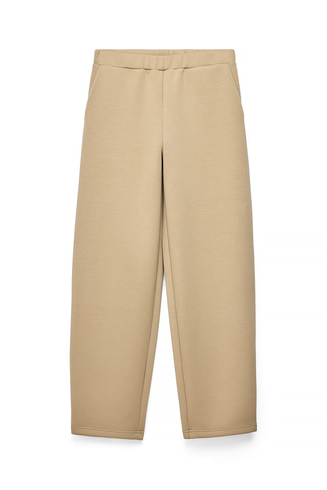 Beige Scuba Jogginghose