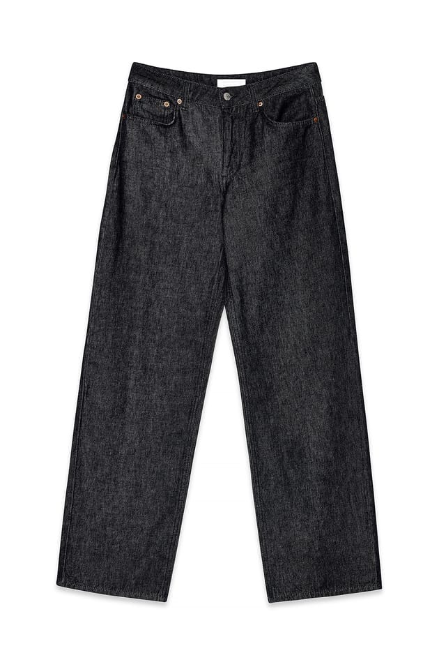 Rinse Denim Gerade geschnittene Jeans mit mittlerer Taille