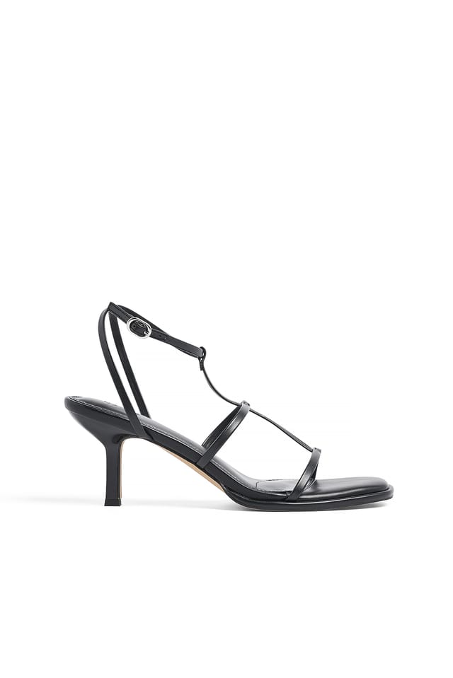 Black Strappy High Heels