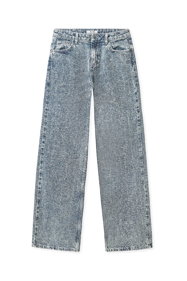 Blue Denim med strukturerad detalj