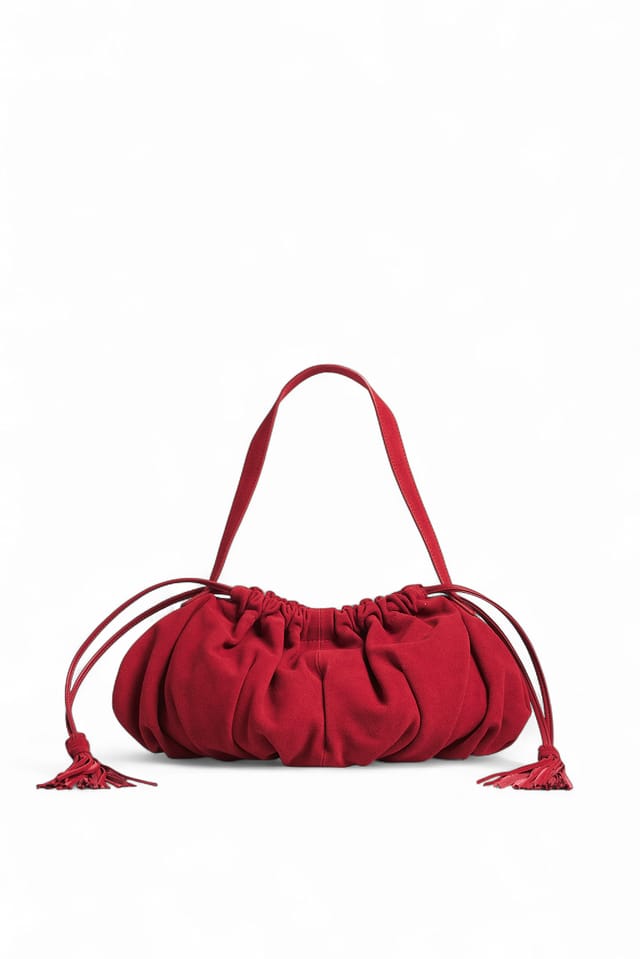 Red Wildledertasche