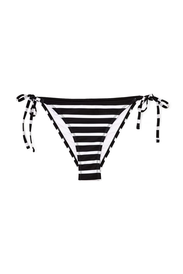 Stripe Aop Tie Strap Bikini Panty