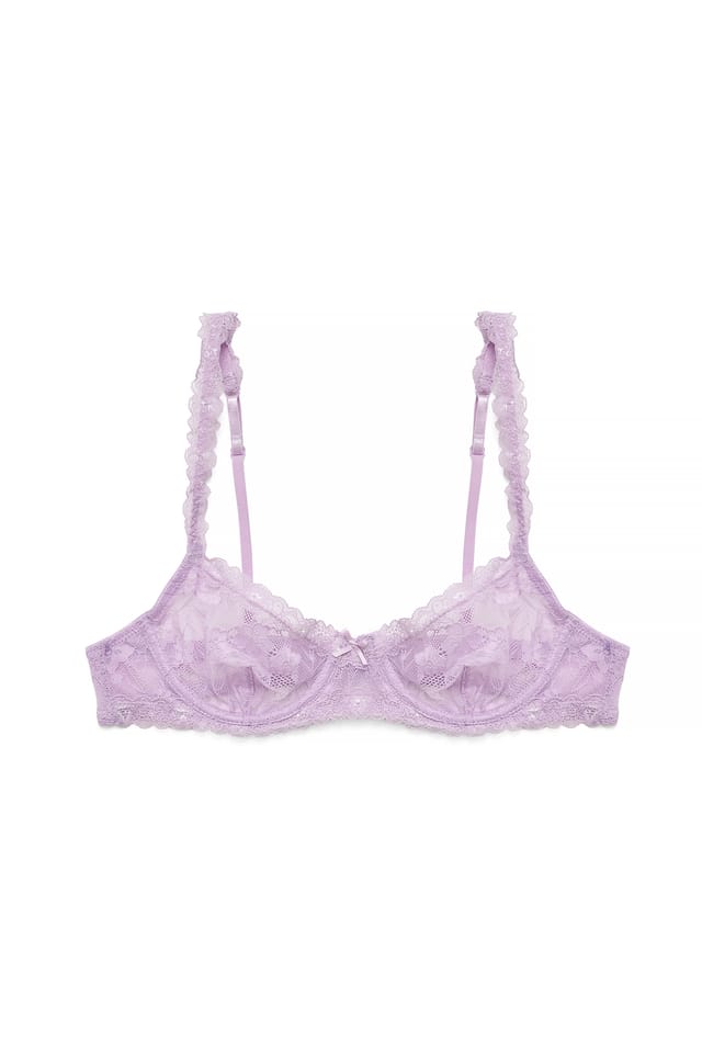 Dusty Lilac Soutien-gorge en dentelle à armatures