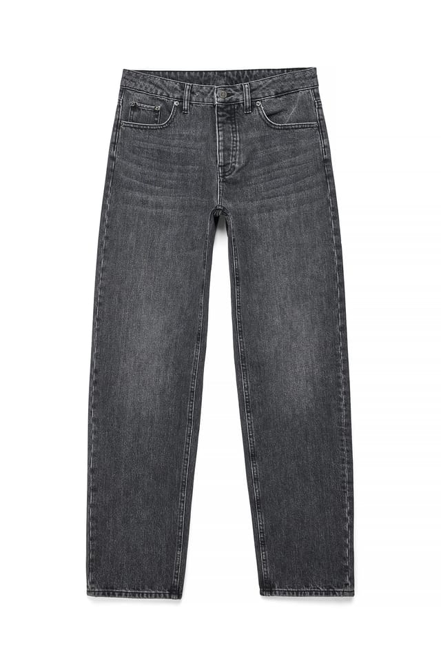 Grey Way Mid Waist Straight Jeans