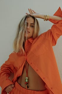 Oversized katoenen shirt
