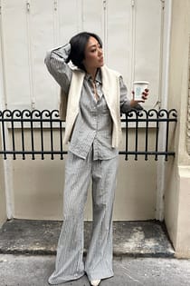 Crochet Insert Mid Waist pants