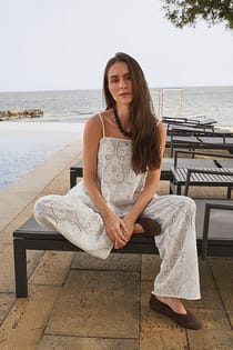 Anglaise Detail Open Back Top