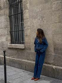 Denim med sømdetalje