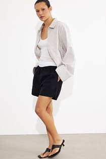 Elastic Waist Cotton Shorts