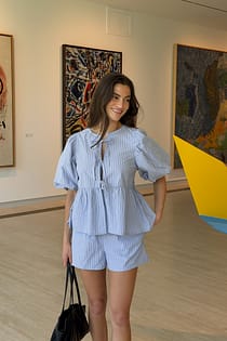 Elastic Waist Cotton Shorts