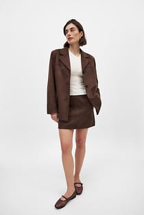Faux Suede Mini Skirt