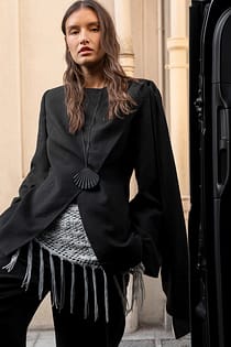 Fitted Scarf Blazer