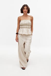 Flowy Wide Mid Waist Trousers