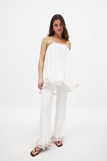 Flounce Pleated Pants
