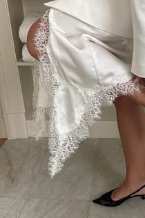Scallop Lace Knee Length Skirt