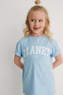 T-shirt met print van biologisch katoen