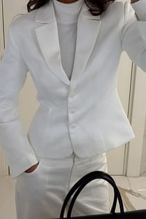 Fitted Satin Blazer