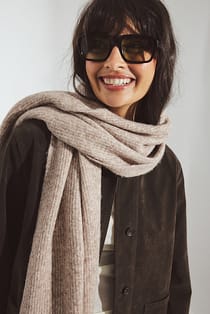 Knitted Alpaca Blend Scarf