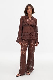 gehäkelte Strickhose