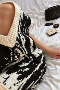 Gilet en tricot jacquard oversize