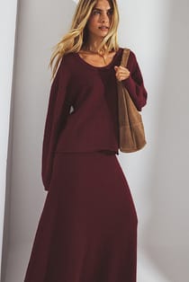 Strickpullover mit U-Boot-Ausschnitt