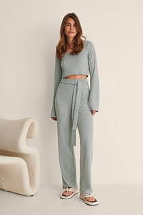 Ripp-Hose Mit Knotendetail