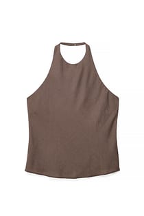 Linen Lyocell Blend Halterneck Top