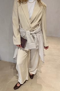 Regular Tie Detail Blazer