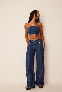 Gerade Jeans mit tiefer Taille